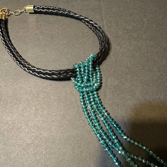 Amrita Singh Teal-Green Noho Evening Choker - Picture 6 of 7